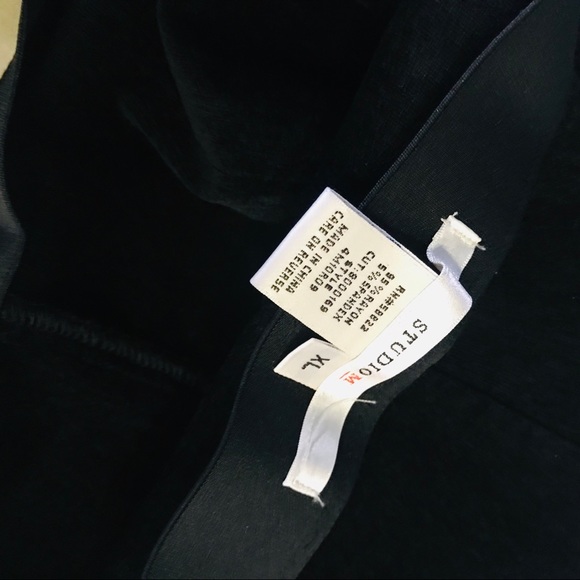 Studio M Pant Black Velvety Rayon Knit Cigarette - Picture 9 of 9